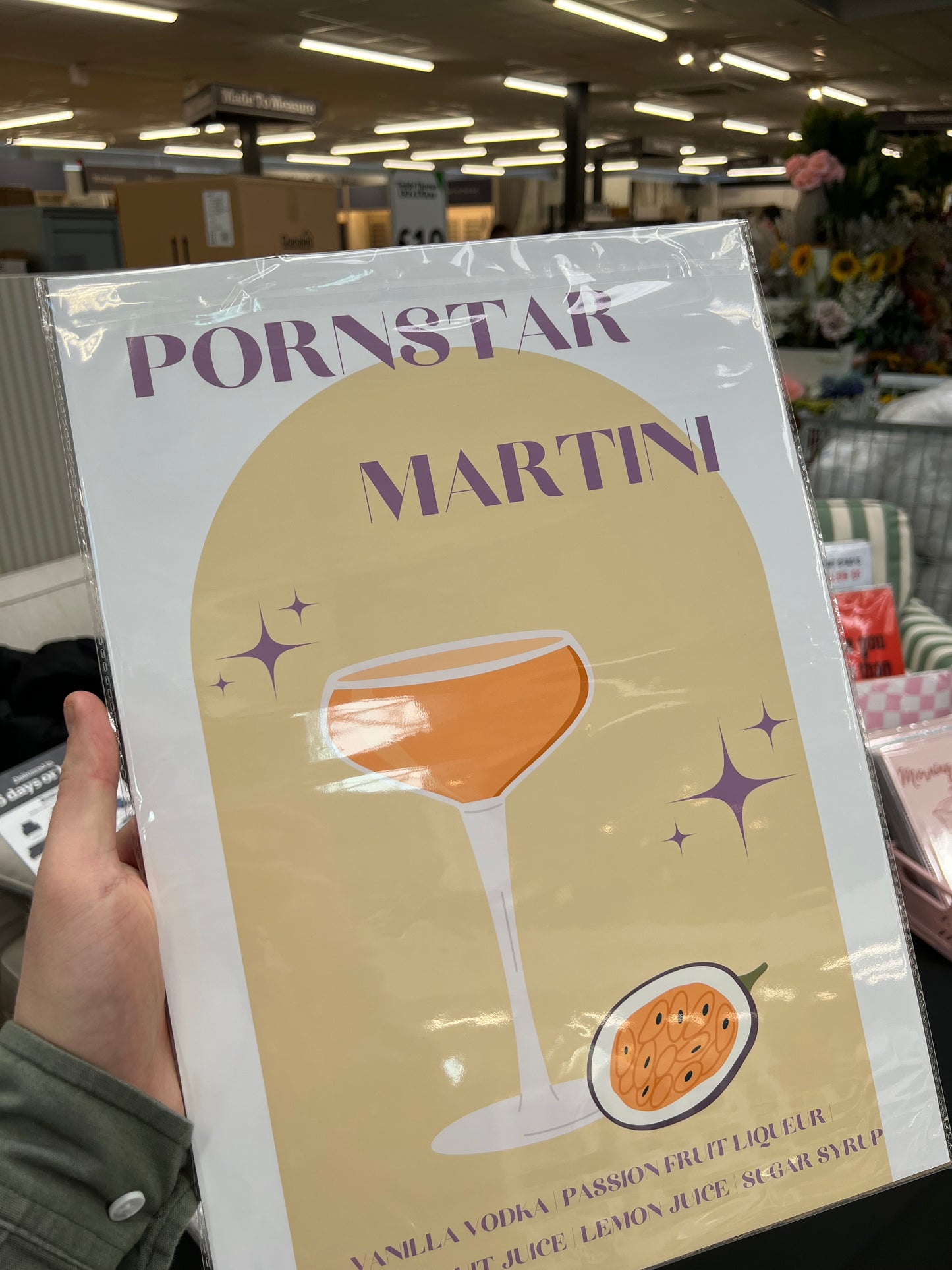 Pornstar Martini Cocktail Wall Print Home Bar Decor Home Bar Print Poster Passion Fruit Cocktail Recipe Gift For Home Bar Gift For Cocktail Lover