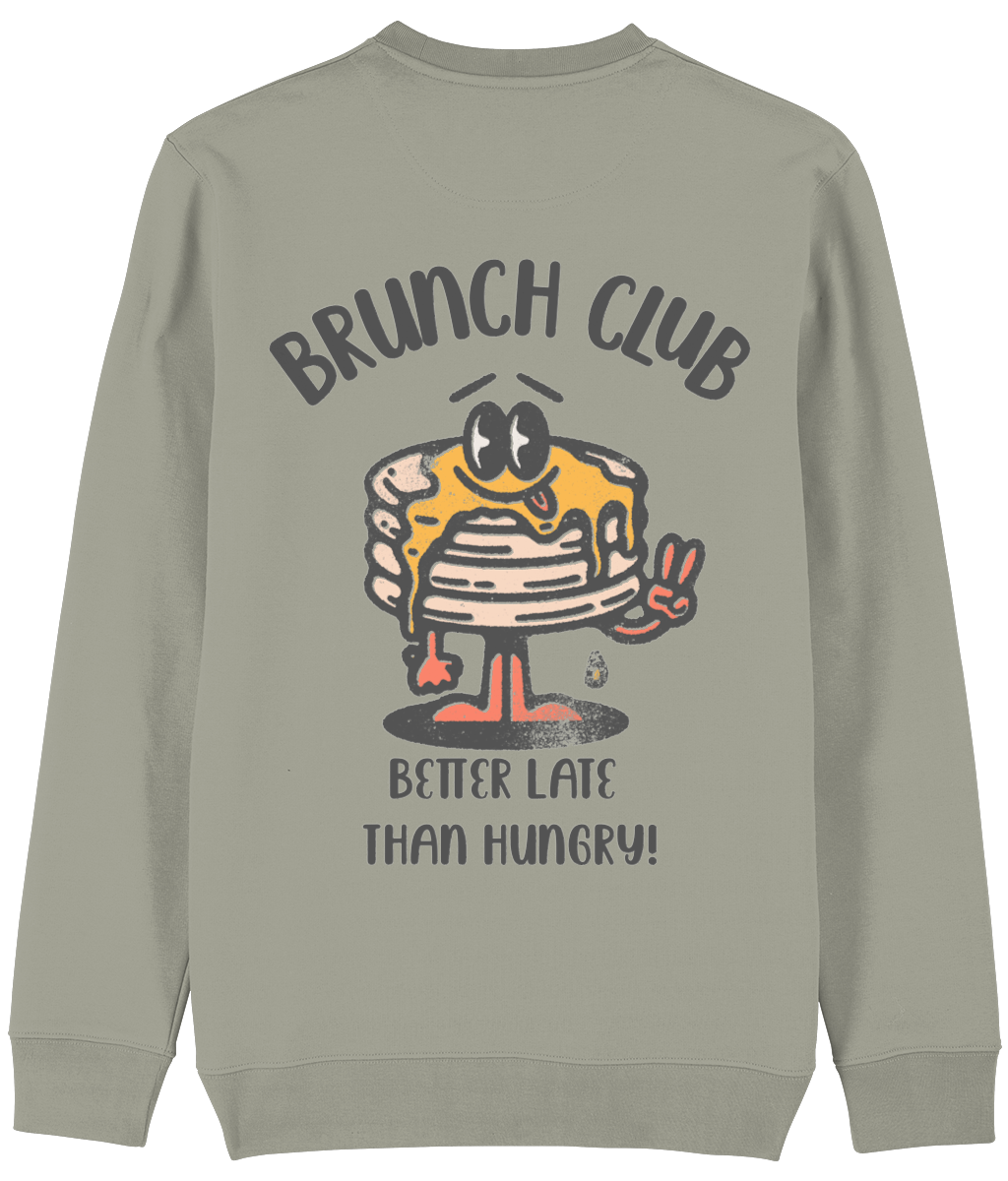 Brunch Club Sweatshirt | Unisex | Retro Graphic | 85% Organic Cotton 15% Recycled Polyester