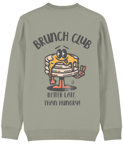 Brunch Club Sweatshirt | Unisex | Retro Graphic | 85% Organic Cotton 15% Recycled Polyester