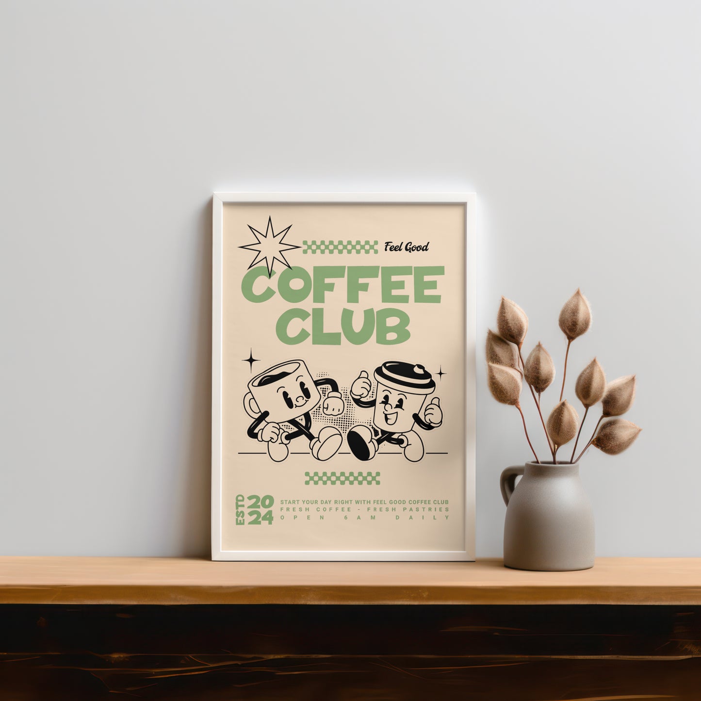 Coffee Club Art Print