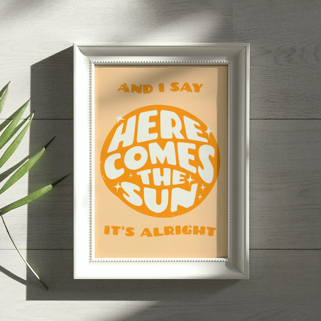 The Beatles Here Comes The Sun | Music Art Poster Print