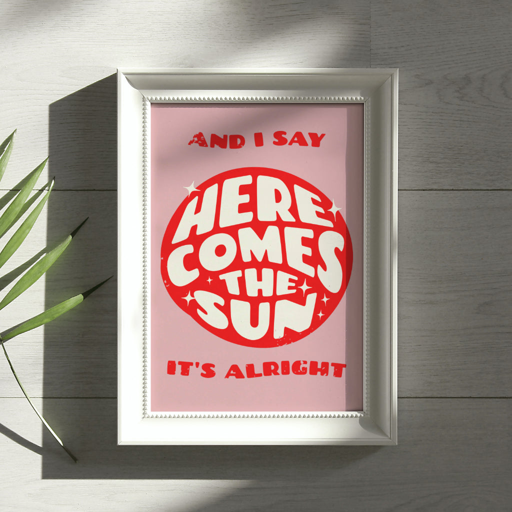 The Beatles Here Comes The Sun | Music Art Poster Print