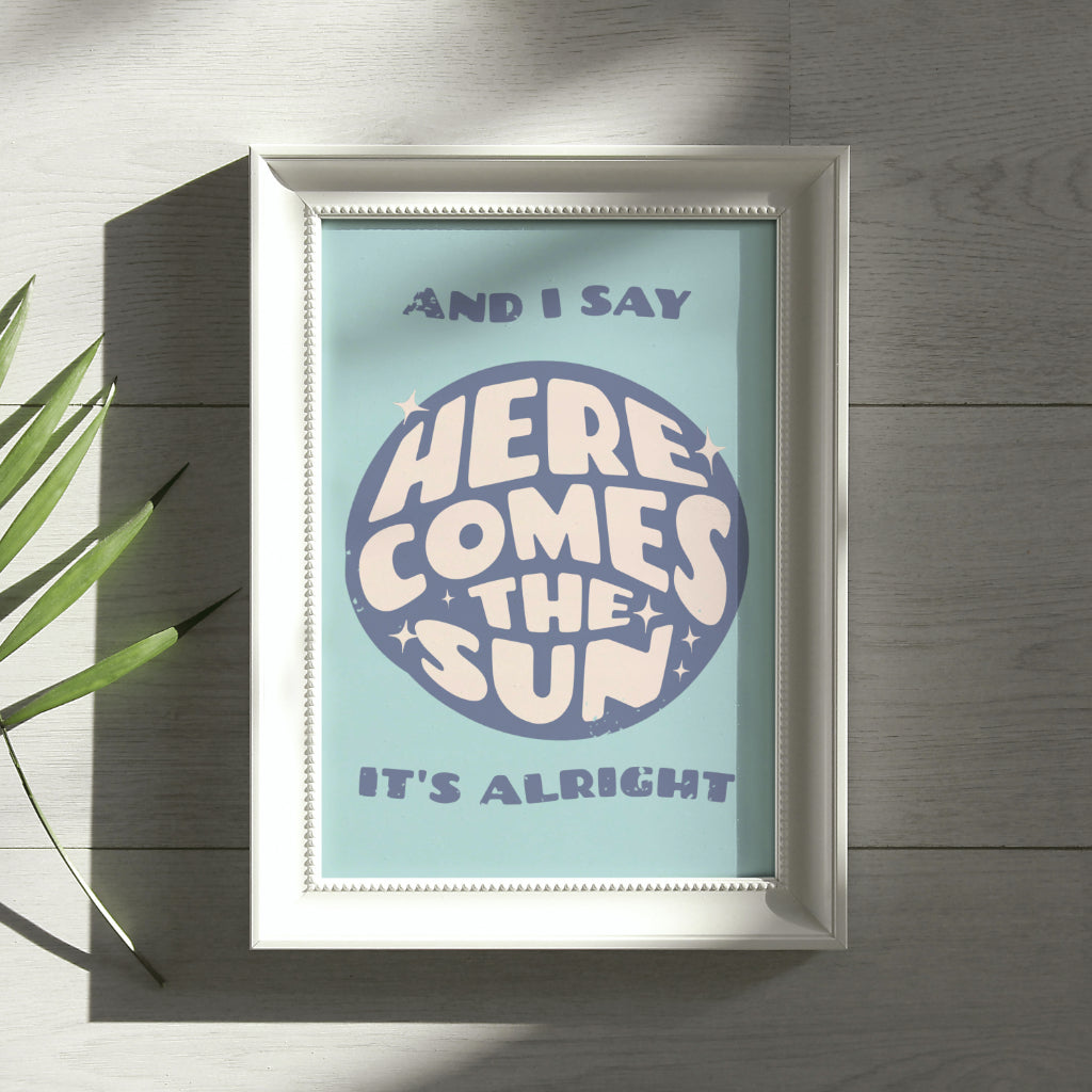 The Beatles Here Comes The Sun | Music Art Poster Print