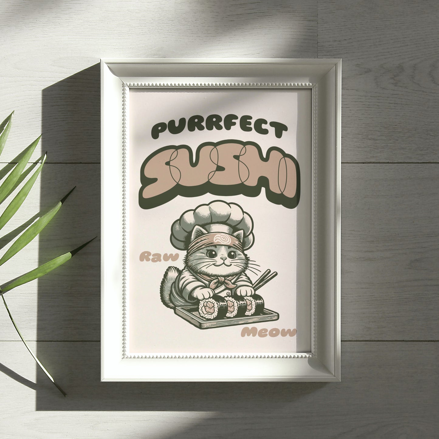 Purrfect Sushi | Funny Cat Print