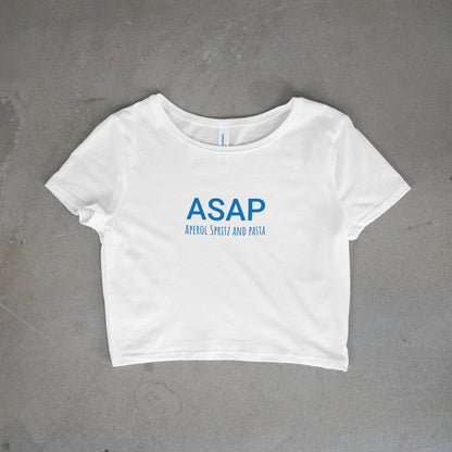Aperol Spritz and Pasta Crop Top - Blue