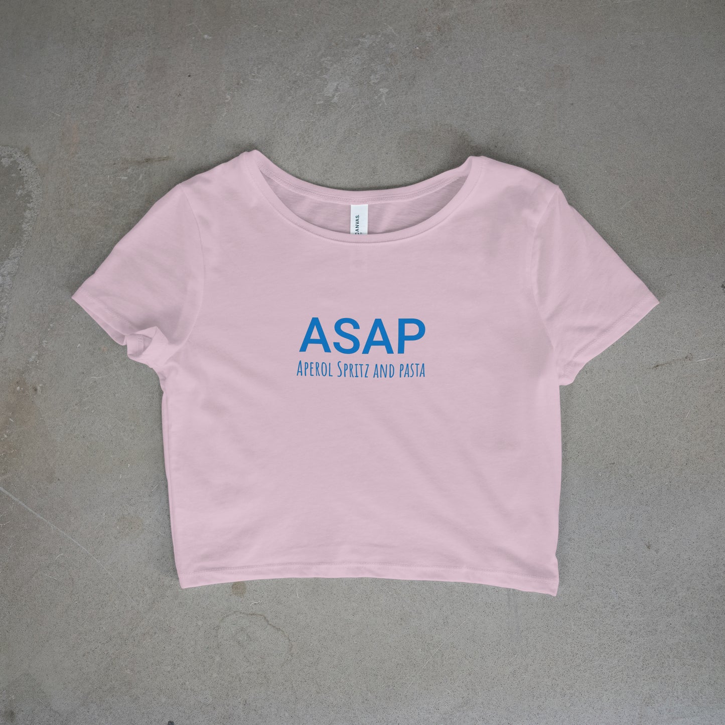 Aperol Spritz and Pasta Crop Top - Blue