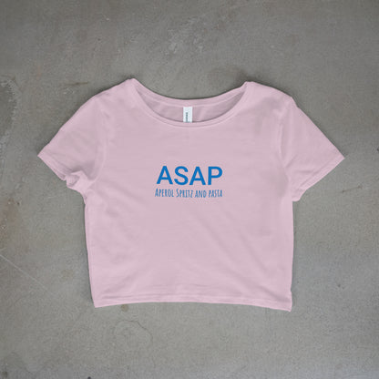 Aperol Spritz and Pasta Crop Top - Blue