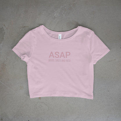 Aperol Spritz and Pasta Crop Top - Pink