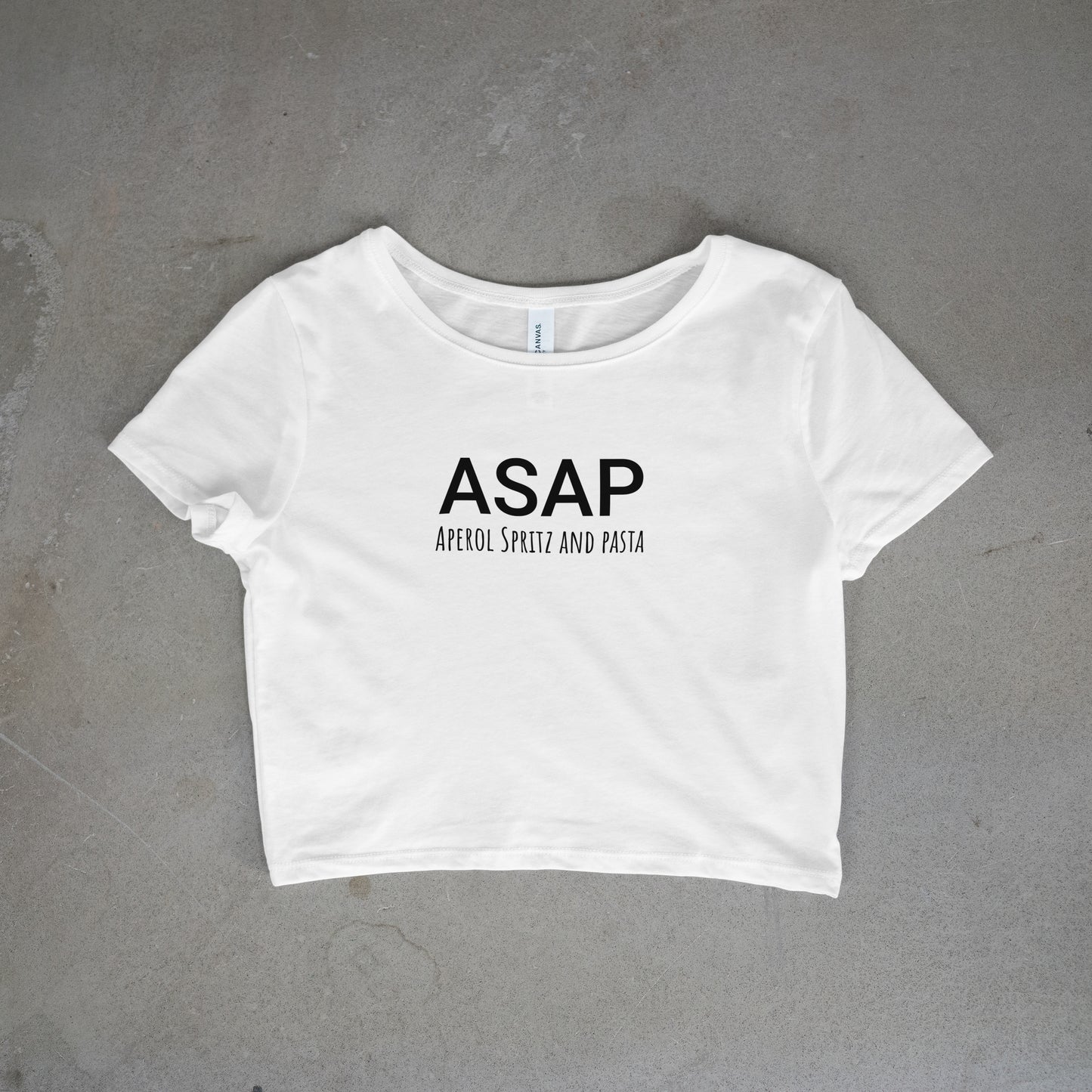 Aperol Spritz and Pasta Crop Top - Black