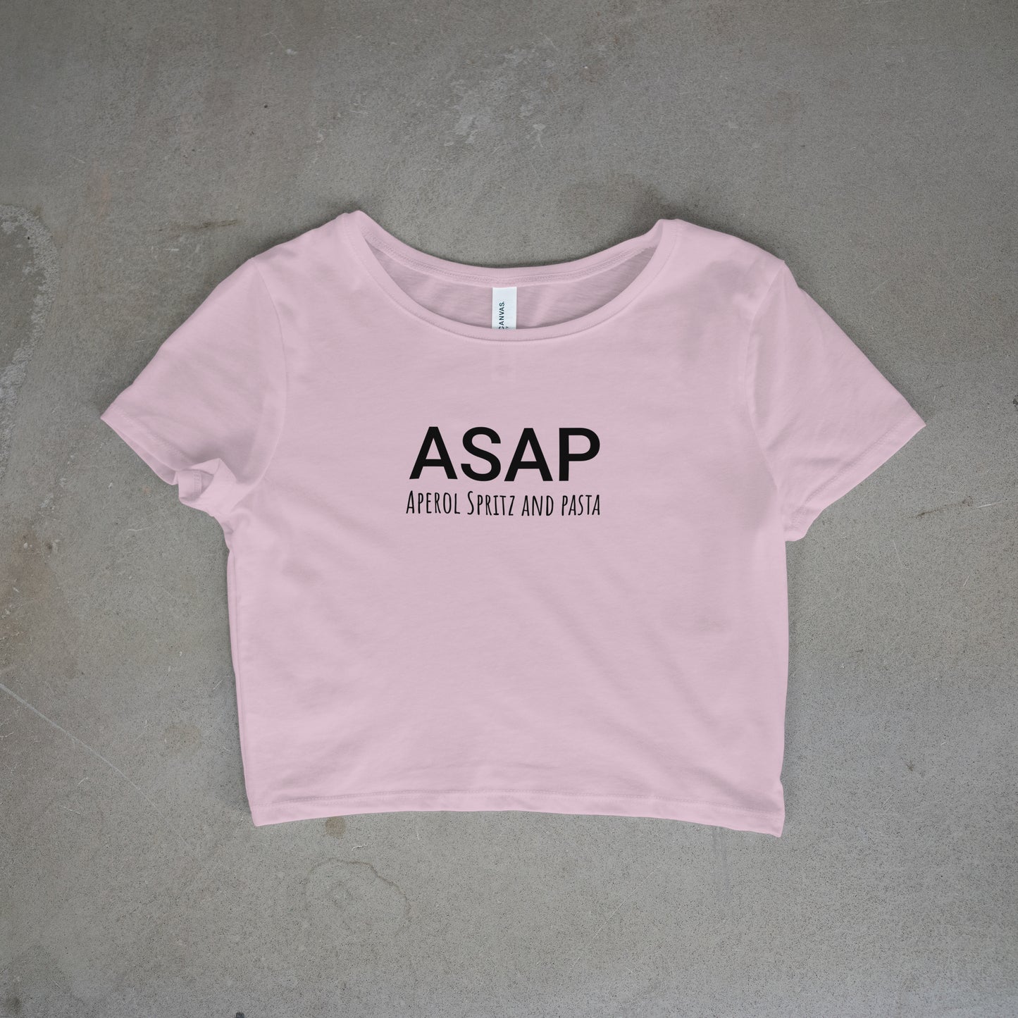 Aperol Spritz and Pasta Crop Top - Black