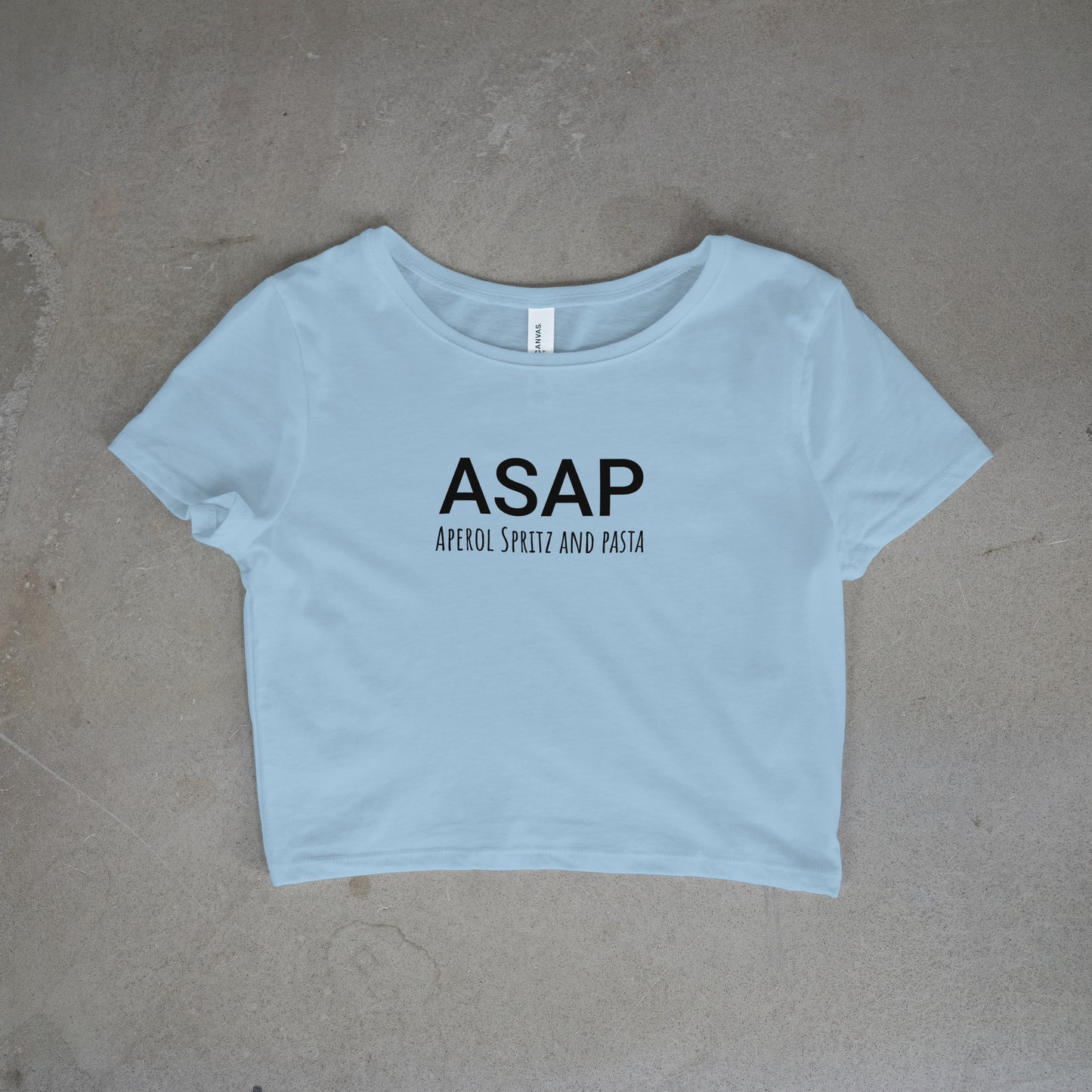 Aperol Spritz and Pasta Crop Top - Black