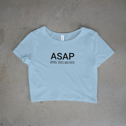 Aperol Spritz and Pasta Crop Top - Black