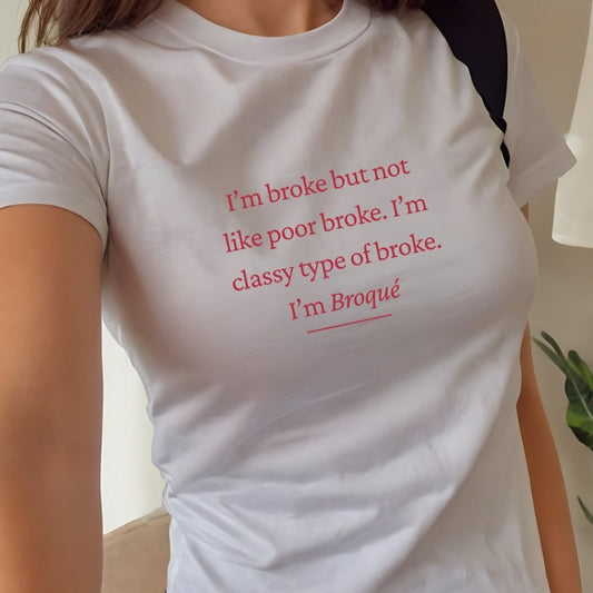 I'm broke Baby Tee - Red