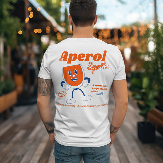 Aperol Spritz T Shirt | Unisex T-shirt | Retro Graphic | 100% Organic Cotton