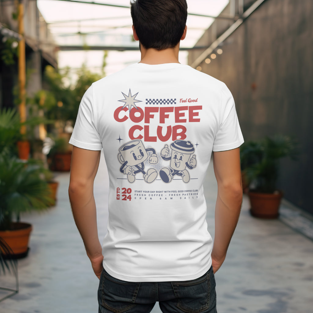 Coffee T Shirt | Unisex T-shirt | Retro Graphic | 100% Organic Cotton