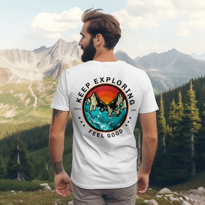 Keep Exploring T-Shirt | Unisex T-shirt | Retro Graphic | 100% Organic Cotton