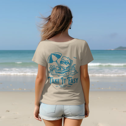 Beach Unisex T-shirt | Retro Graphic | 100% Organic Cotton