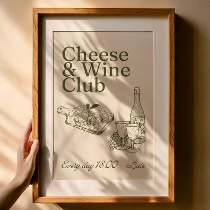 Cheese & Wine Club - Home Essential Art Poster Prints
