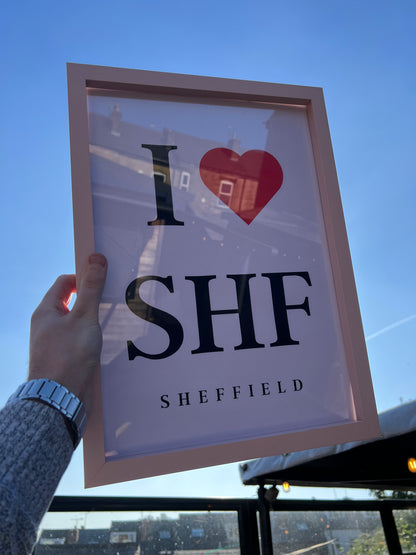 I Love Print Customisable Print Heart Print Personalised Sheffield Tramlines Hometown Wall Print Home Decor Gift Idea For Home