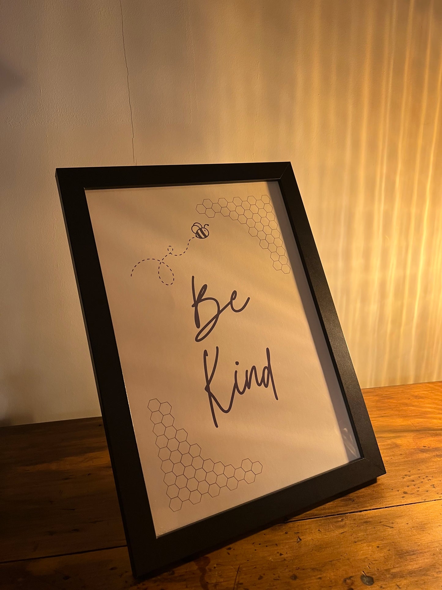 Be Kind Bumble Bee Affirmation Wall Print Bee Kind Customisable Print Feel Good Print Inspiring Print Mental Health Print Motivation Print Gift Idea