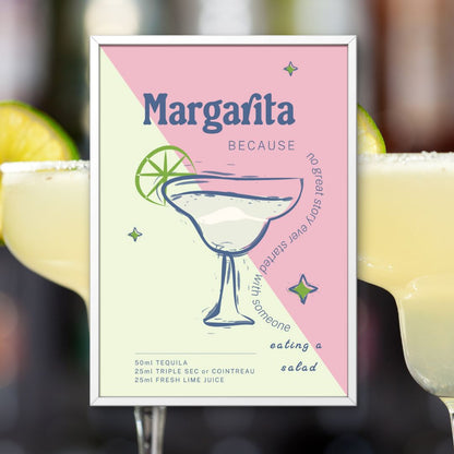 Margarita Print Margarita Era Spicy Margs Cocktail Lovers Gift Idea Margar itas Tequila Gifted Tequi la Lover Kitchen Print Dining Room Art