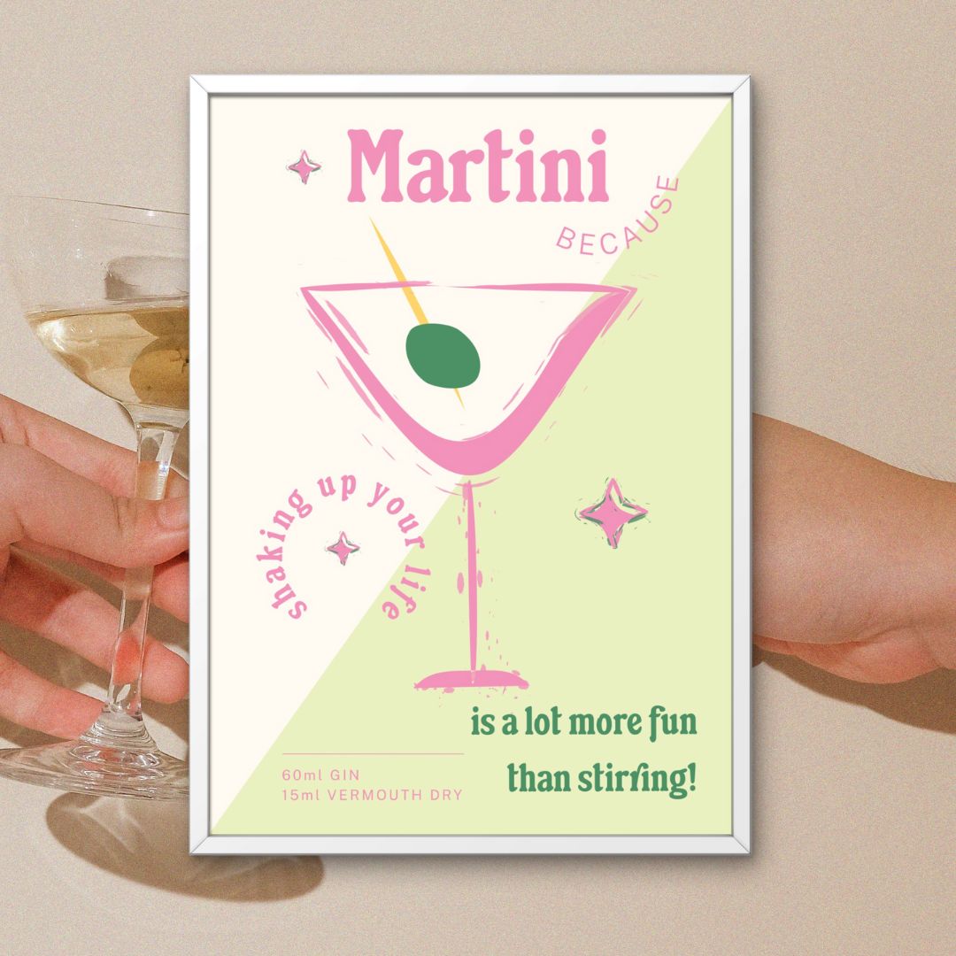 Martini Print Cocktail Decor Gift Idea Cocktail Lover Martini Era Mar tini Mart ini Kitchen Print Dining Room Martini Dirty Funny Print