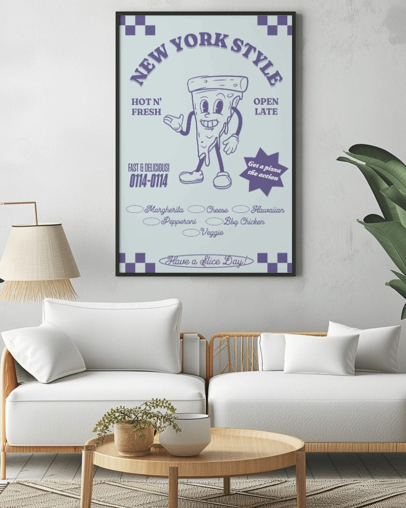 Retro Pizza Print | New York Style