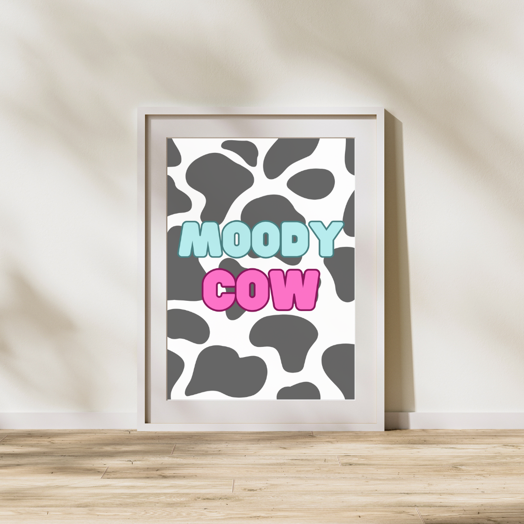 Create Your Own Custom Quote Print Poster Cow Print Animals Print Customisable Print Personalised Print Wall Print Home Decor Gift Idea