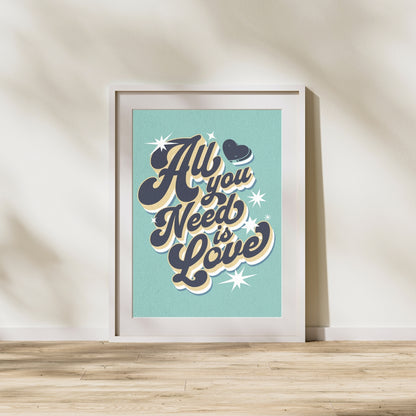 The Beatles All You Need Is Love | Music Art Poster Print