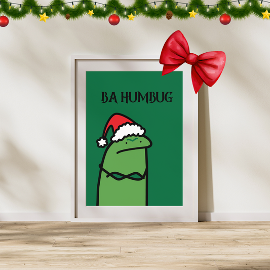 Christmas Print Xmas Poster Ba Humbug Scrooge Christmas Decor Home Festive Decoration Christmas Wall Art Christmas Accessories