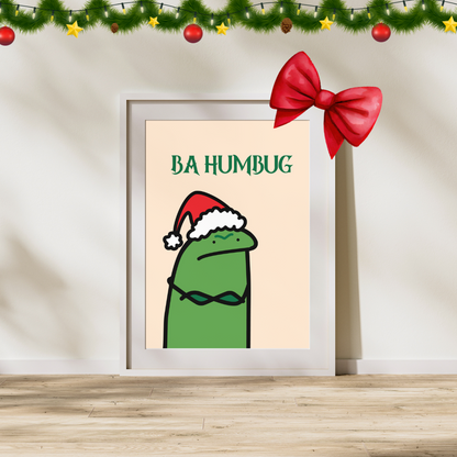 Christmas Print Xmas Poster Ba Humbug Scrooge Christmas Decor Home Festive Decoration Christmas Wall Art Christmas Accessories