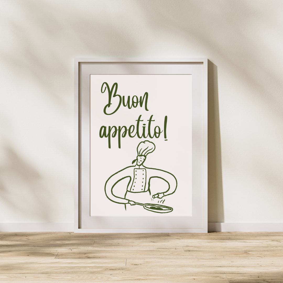 Buon Appetito - Italian Inspired Art Poster Prints