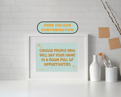 Manifest Print Affirmation Feel Good Print Customisable Wall Print Inspiring Mental Health Print Motivation Positive Home Decor Gift Idea