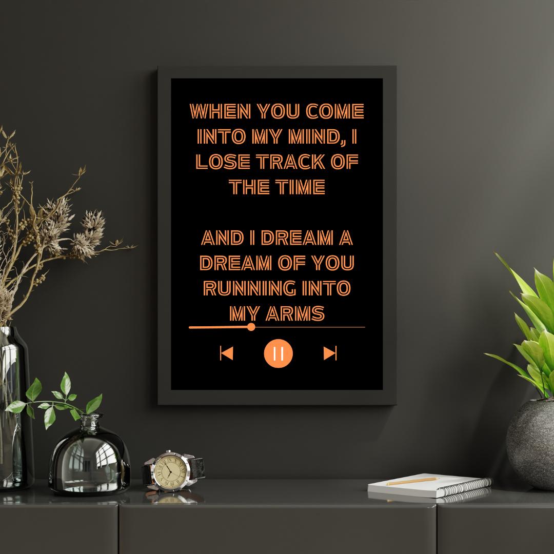 Create Your Own Custom Quote Print Poster Customisable Print Spotify Personalised Print Wall Print Home Decor Music Lyrics Print Gift Idea