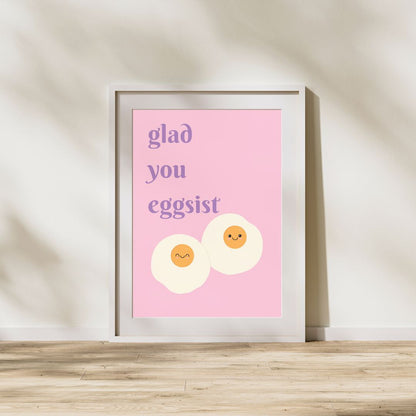 Affirmation Wall Print Egg Print Feel Good Print Inspiring Print Mental Health Print Motivation Print Home Decor Kitchen Gift Idea Egg Lover