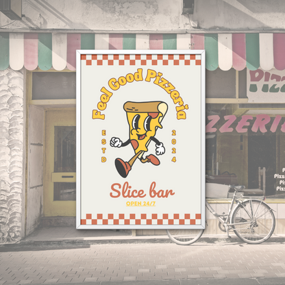 Retro Pizza - Home Essential Art Poster Prints