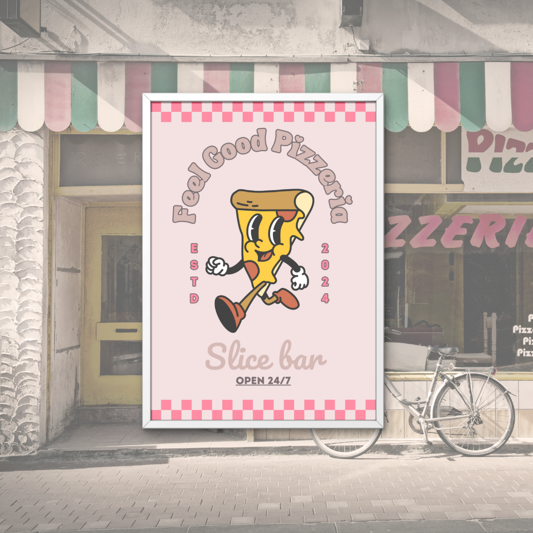 Retro Pizza - Home Essential Art Poster Prints