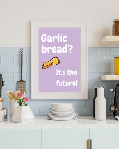 Garlic Bread Print Phoenix Nights Fan Print Customisable Print Personalised Print Wall Print Home Decor Kitchen Food Lover Print Funny