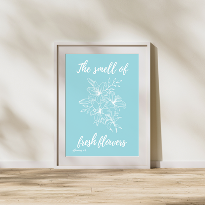 Flowers Print Feel Good Quote Poster Print Positivity Wall Print Home Decor Kitchen Print Gift Idea Glimmers Joy Peace Gift Minimal