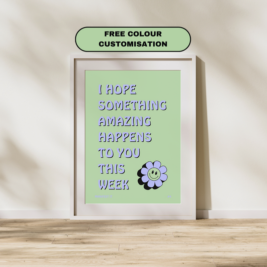 Manifest Print Affirmation Feel Good Print Customisable Wall Print Inspiring Mental Health Print Motivation Positive Home Decor Gift Idea