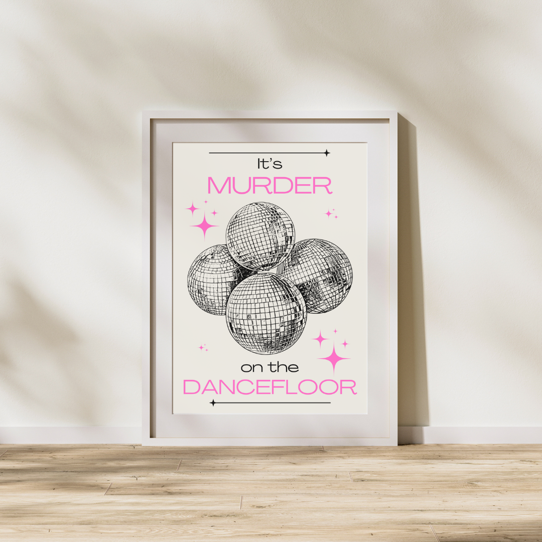 Murder On The Dancefloor Print Sophie Ellis Bextor Lyrics Print Saltburn Print Dancefloor Print Disco Print Disco Ball Song Lyrics