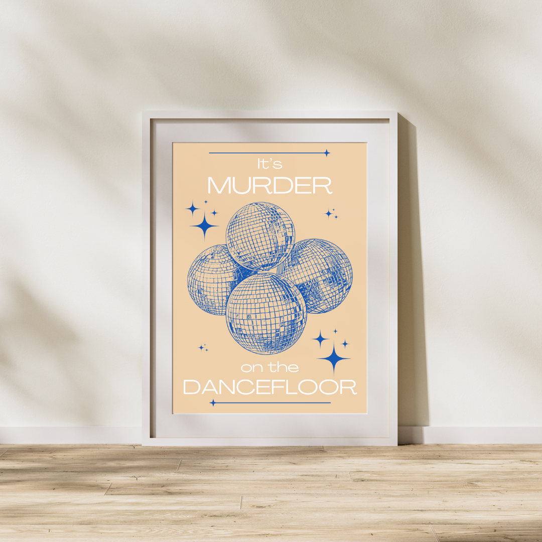 Murder On The Dancefloor Print Sophie Ellis Bextor Lyrics Print Saltburn Print Dancefloor Print Disco Print Disco Ball Song Lyrics