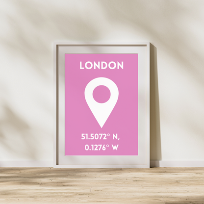 City Location Print Coordinates Hometown Print Sheffield Customisable Print Wall Print Home Decor Idea Gift Idea For Home New Home Gift Idea