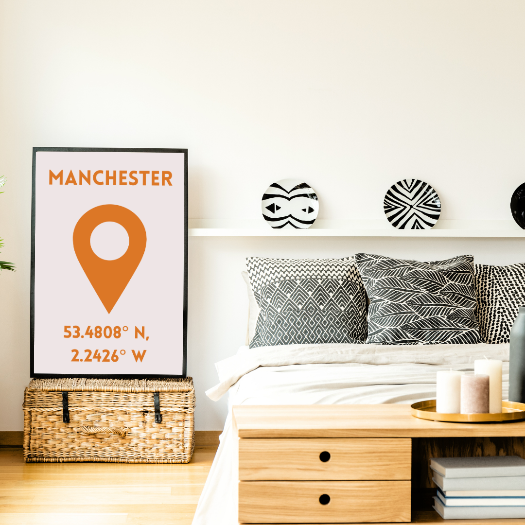 City Location Print Coordinates Hometown Print Sheffield Customisable Print Wall Print Home Decor Idea Gift Idea For Home New Home Gift Idea