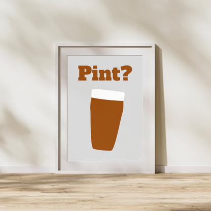 Beer Print Art Pint Poster Pub Booze Home Bar Print Customisable Print Wall Print Home Decor Gift Idea Home Bar Craft Beer Print Guinness