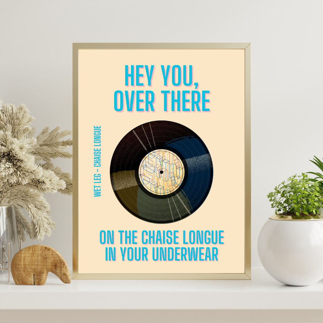 Create Your Own Custom Quote Print Poster Retro Record Customisable Print Colourful Personalised Print Wall Print Home Decor Music Lyrics Print Gift Idea