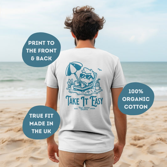 Beach Unisex T-shirt | Retro Graphic | 100% Organic Cotton