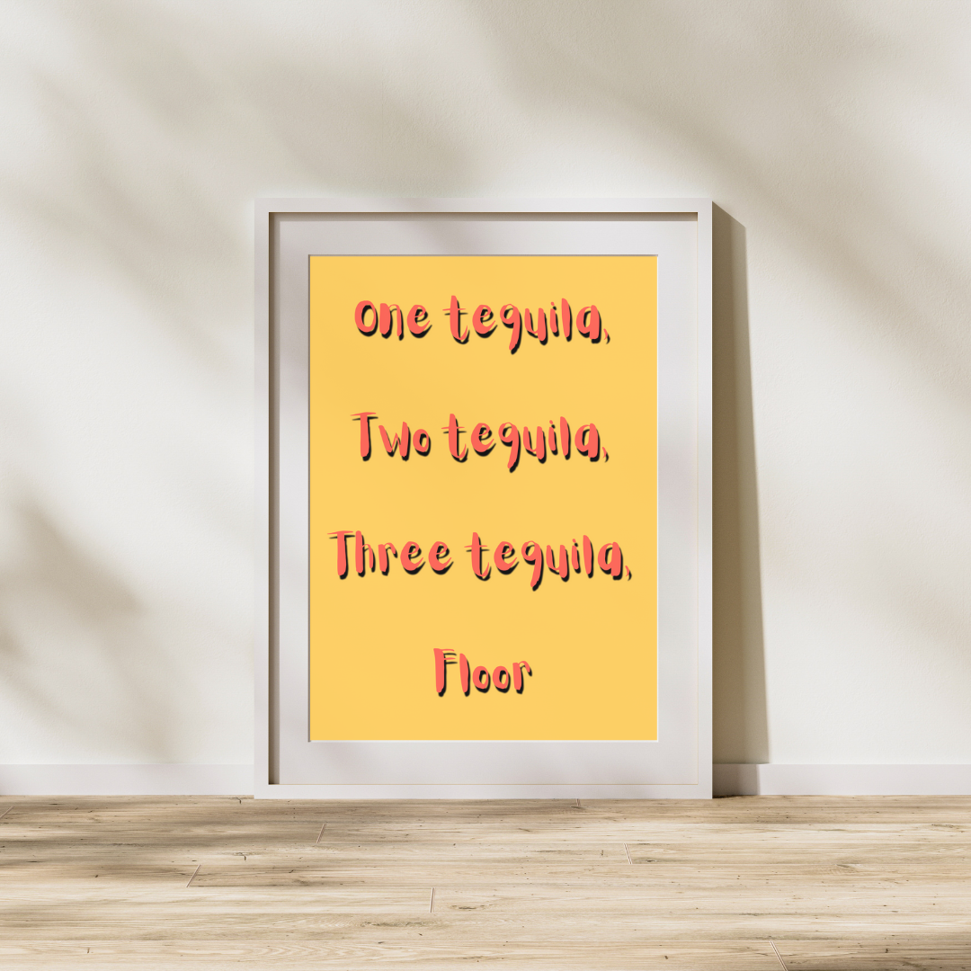 Tequila Print Funny Home Bar Print Customisable Print Wall Print Home Decor Home Bar Funny Gift Idea For Him Gift Idea For Her Tequila Lover