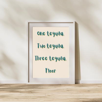 Tequila Print Funny Home Bar Print Customisable Print Wall Print Home Decor Home Bar Funny Gift Idea For Him Gift Idea For Her Tequila Lover