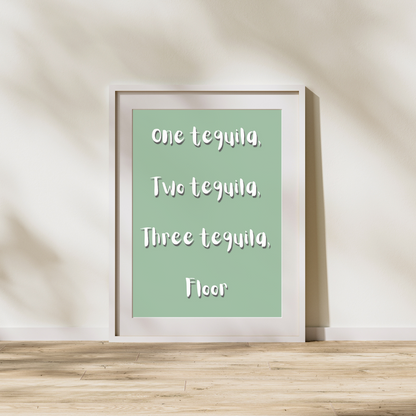 Tequila Print Funny Home Bar Print Customisable Print Wall Print Home Decor Home Bar Funny Gift Idea For Him Gift Idea For Her Tequila Lover